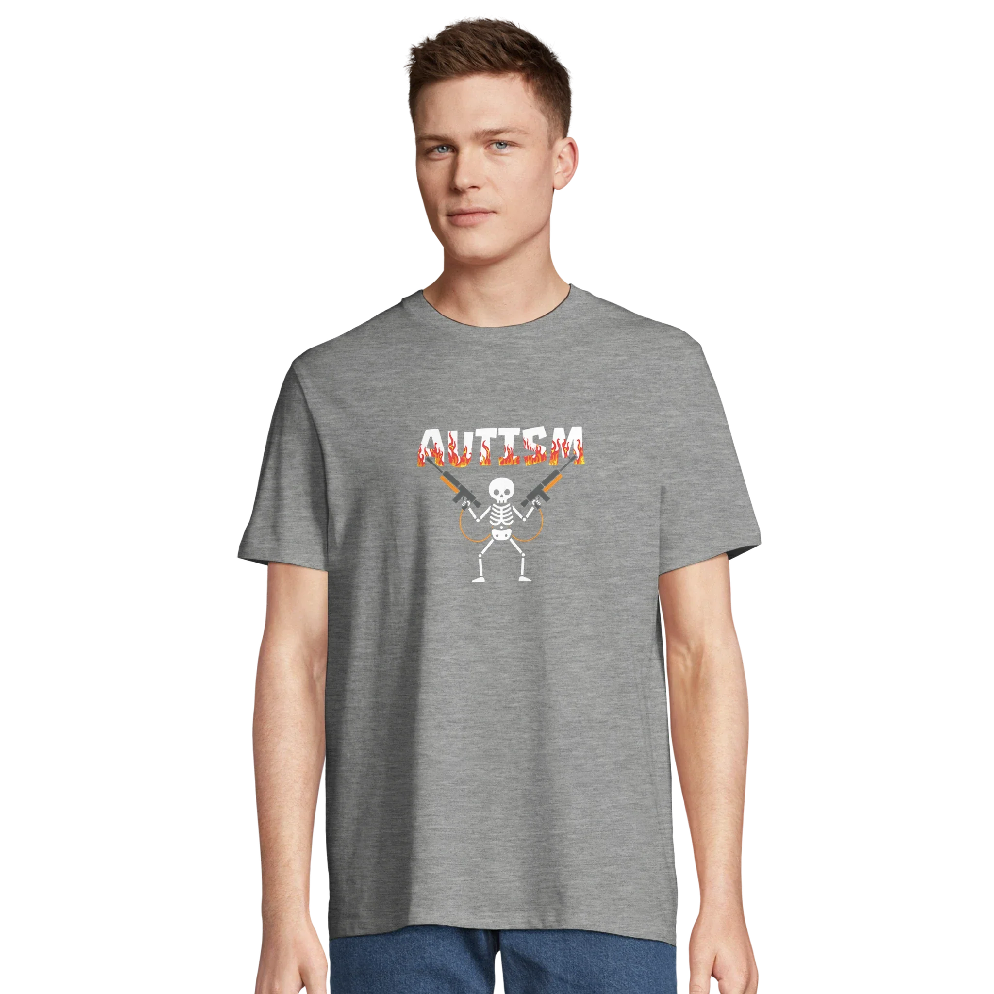 100% Organic unisex T-shirt/Autism-Skeleton