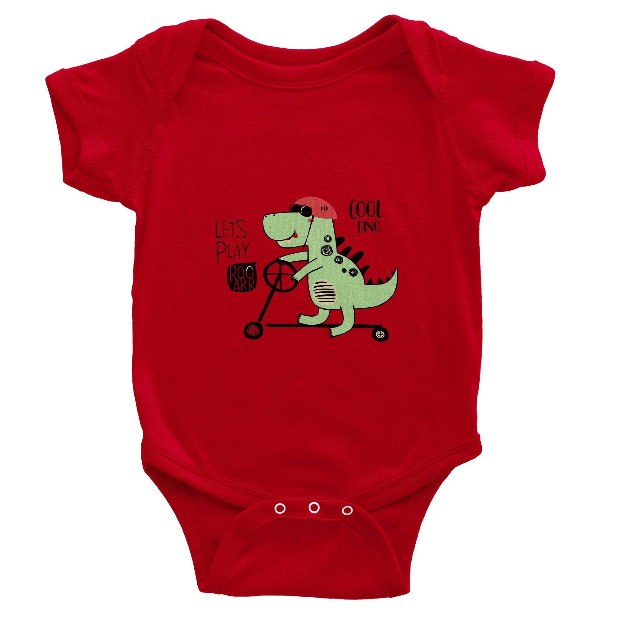 Organic cotton baby bodysuit/Cool-Dino - Classic