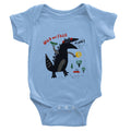 Organic cotton baby bodysuit/Dino-Black-Roar - Classic