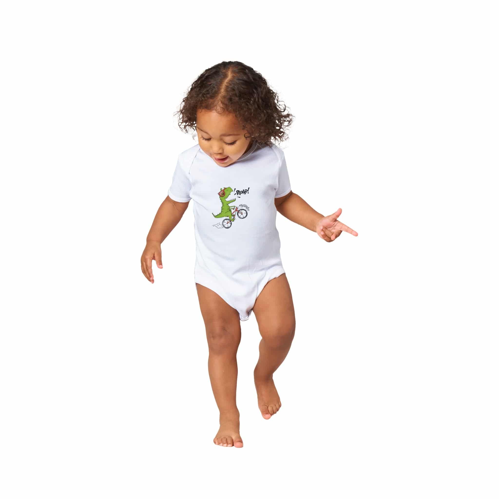 Organic cotton baby bodysuit/Dino-Roar - Classic