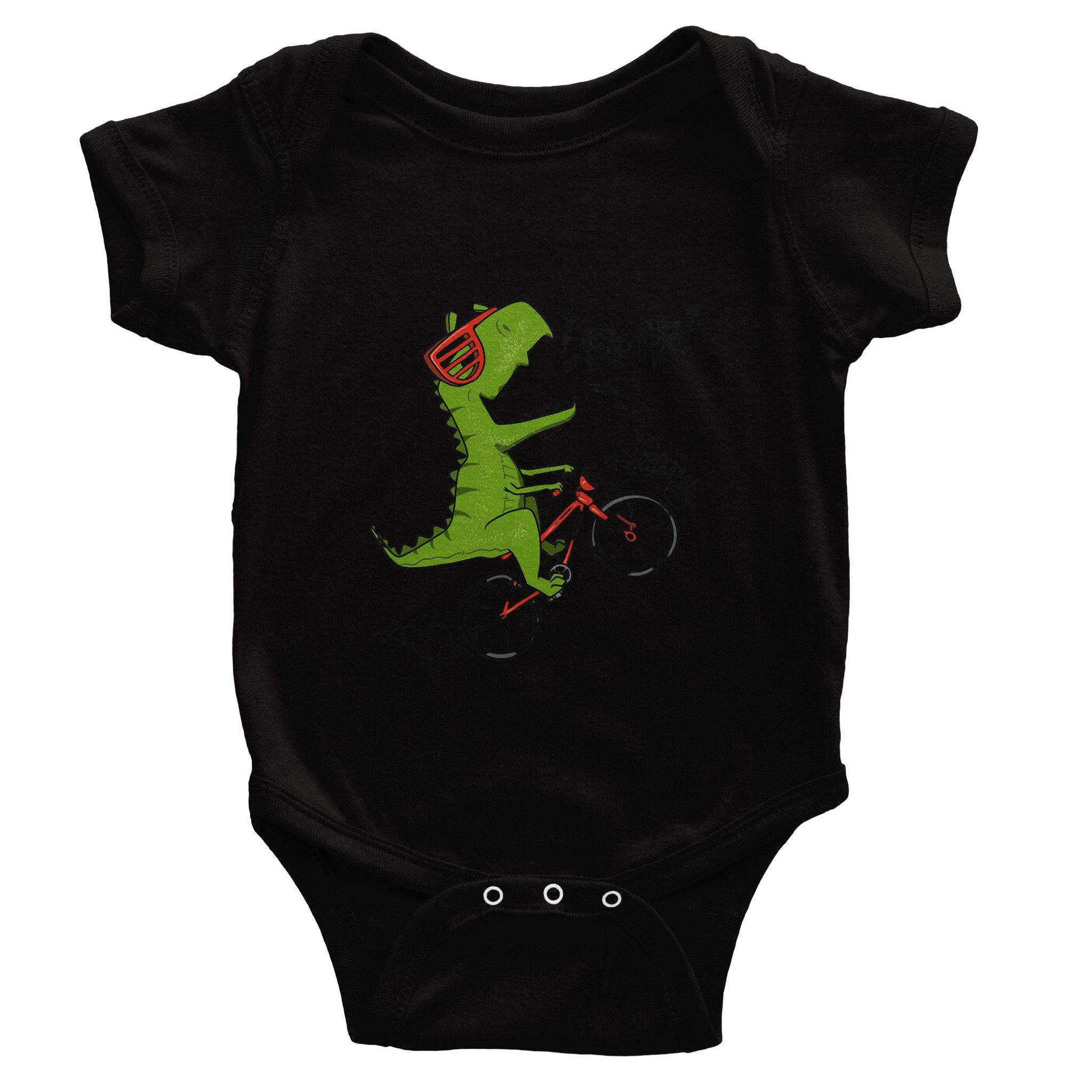 Organic cotton baby bodysuit/Dino-Roar - Classic