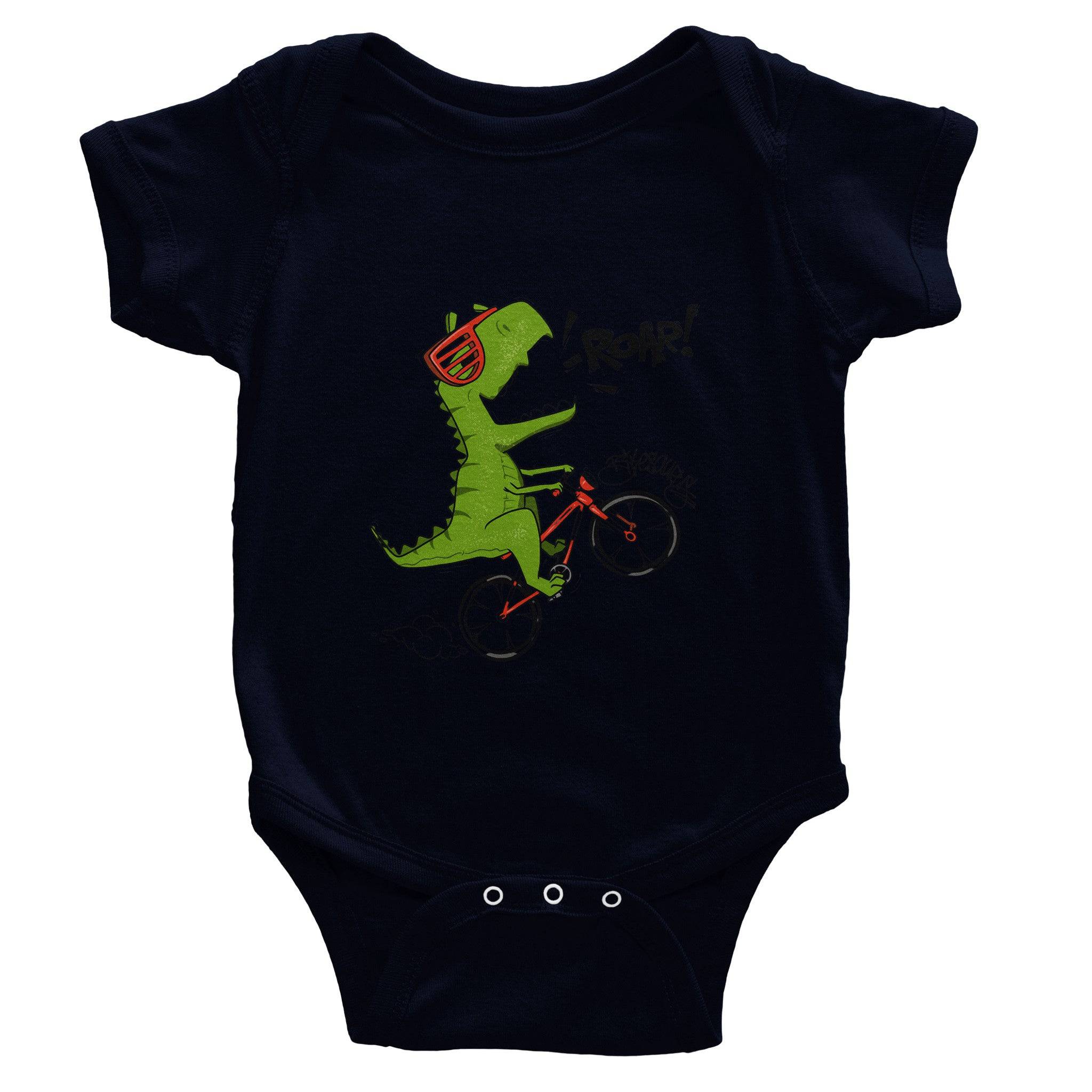Organic cotton baby bodysuit/Dino-Roar - Classic