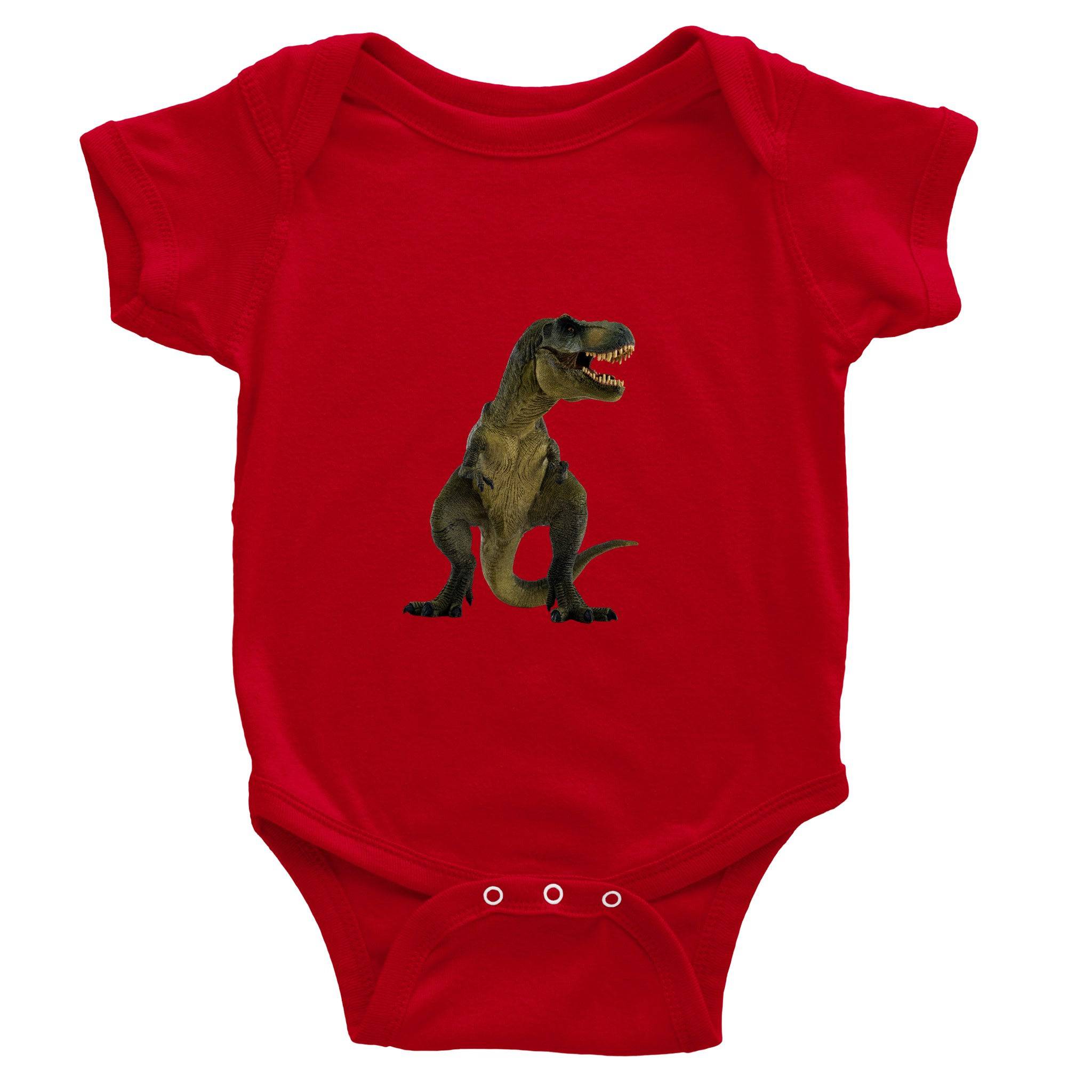 Organic cotton baby bodysuit/Dinosaur - Classic