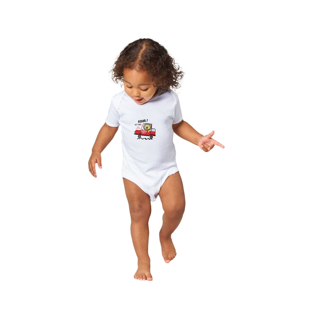 Organic cotton baby bodysuit/Lion-Driver - Classic