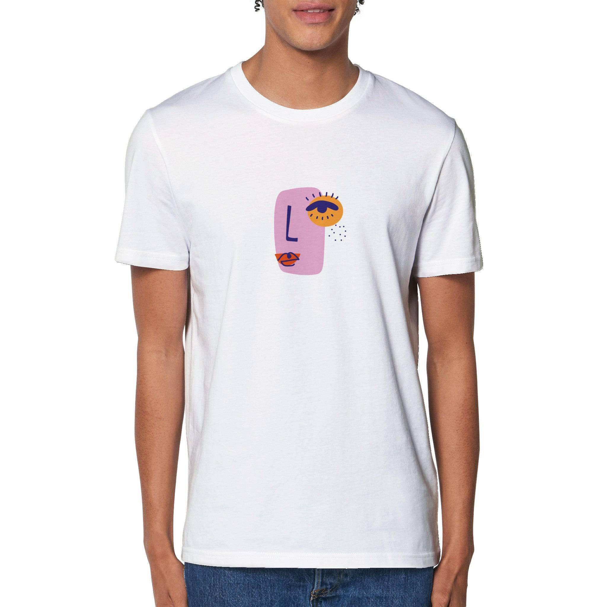 100% Organic Unisex T-shirt/Abstract-Face