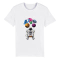 100% Organic Unisex T-shirt/Astronaut-Hanging-Baloons