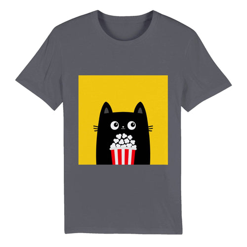 100% Organic Unisex T-shirt/Cat-PopCorn