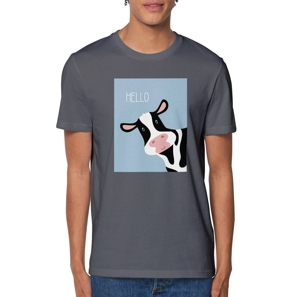 100% Organic Unisex T-shirt/Cow-Hello