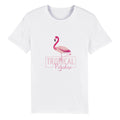100% Organic Unisex T-shirt/Flamingo-Tropical-Paradise