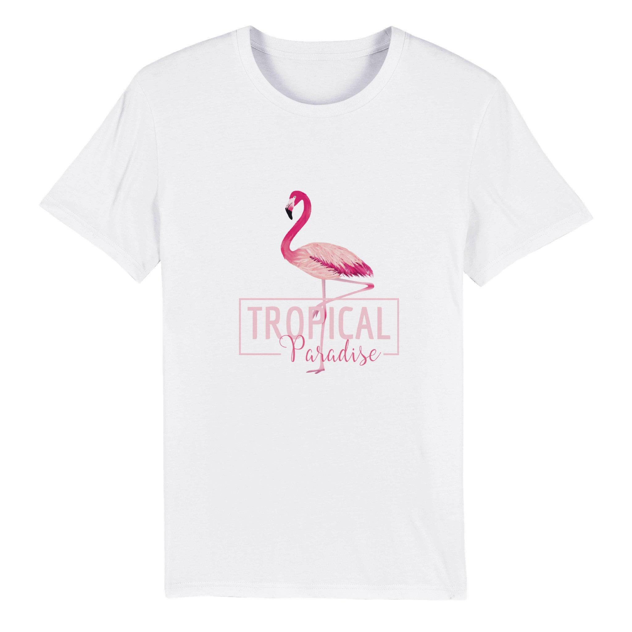 100% Organic Unisex T-shirt/Flamingo-Tropical-Paradise