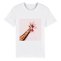 100% Organic Unisex T-shirt/Giraffe-Red-Lips