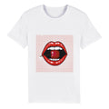 100% Organic Unisex T-shirt/Lips-Cherry