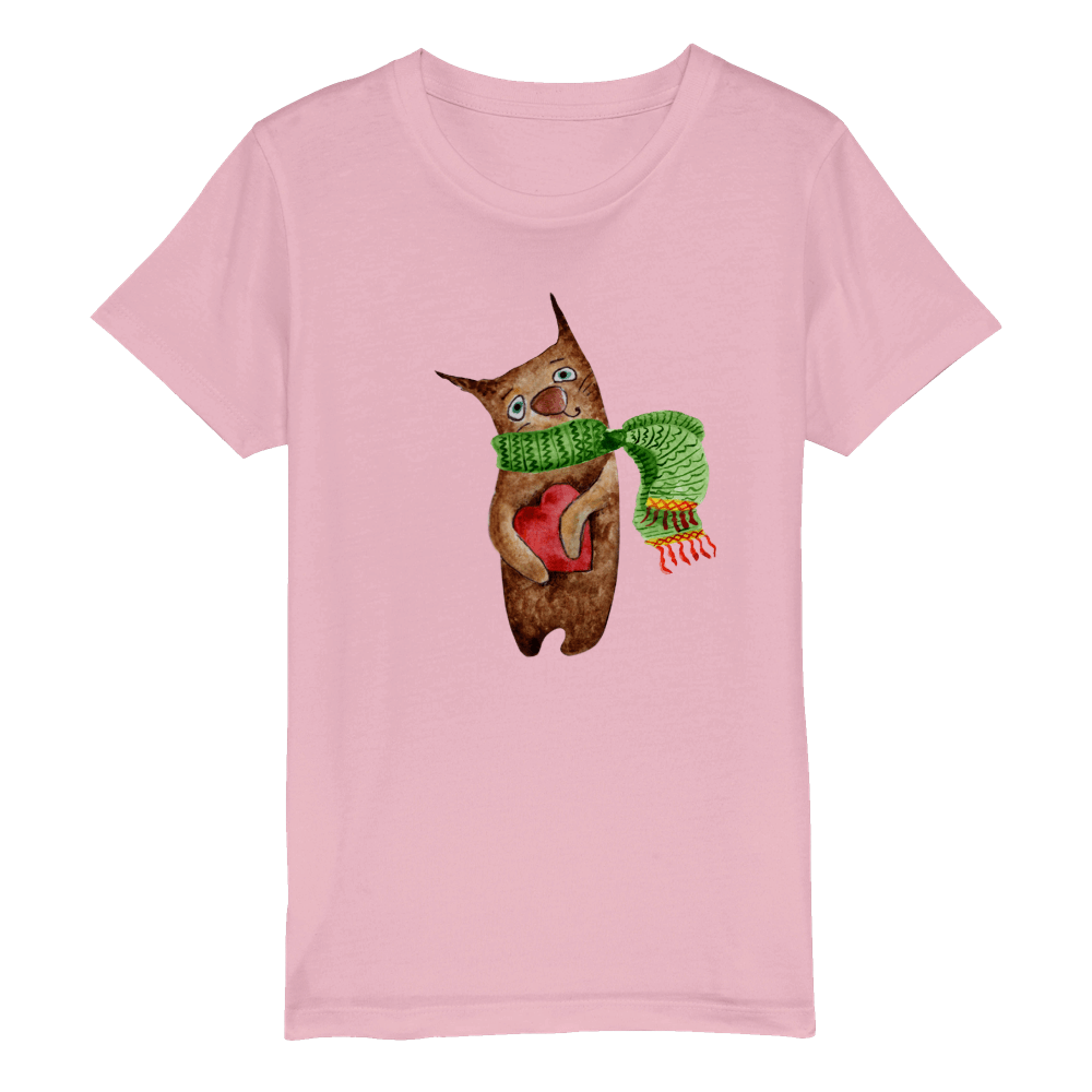 Organic Kids Crewneck T-shirt/Artistic-Animals