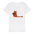 Organic Kids Crewneck T-shirt/Artistic-Animals-Cat