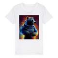 Organic Kids Crewneck T-shirt/Astronaut-Bear