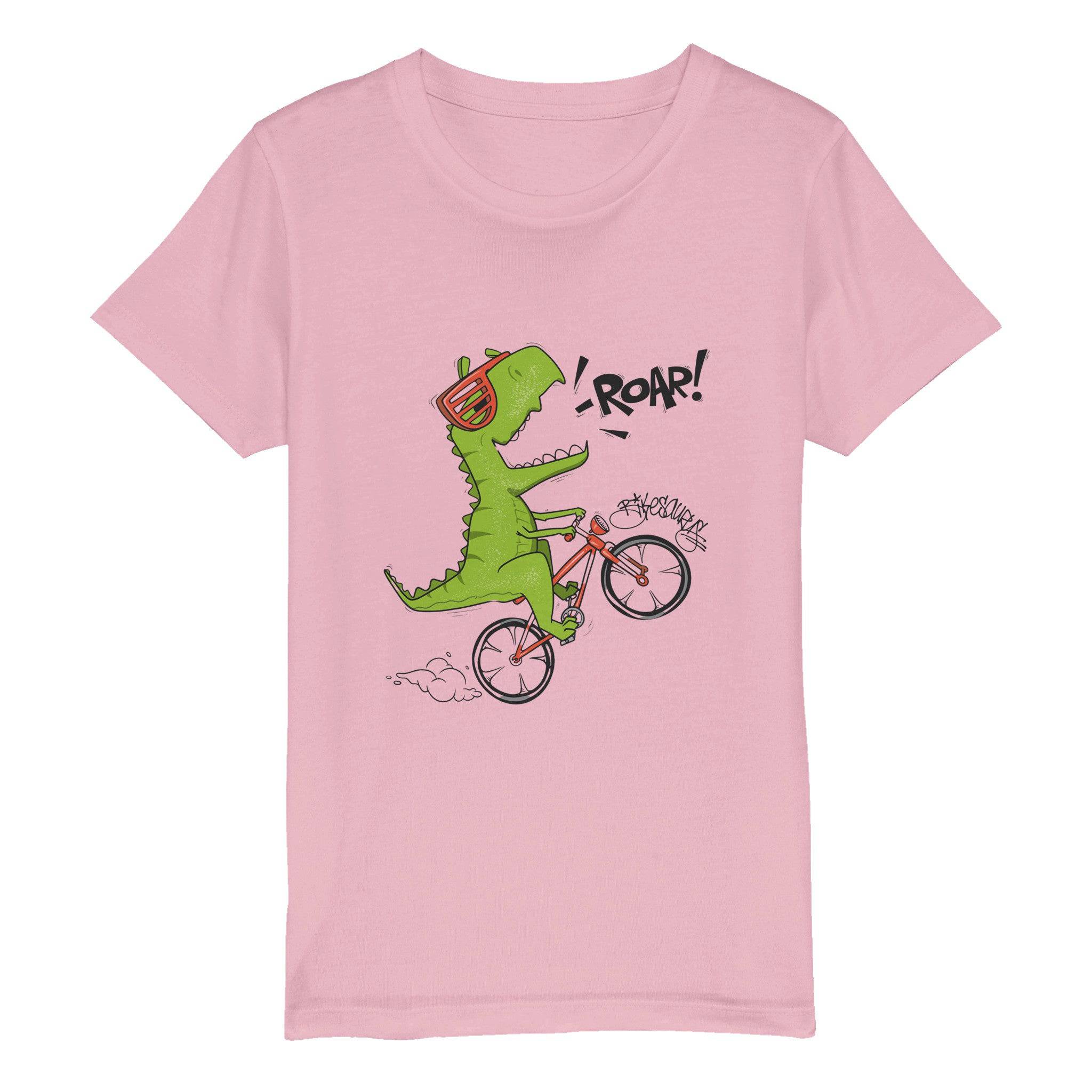 Organic Kids Crewneck T-shirt/Dino-Roar