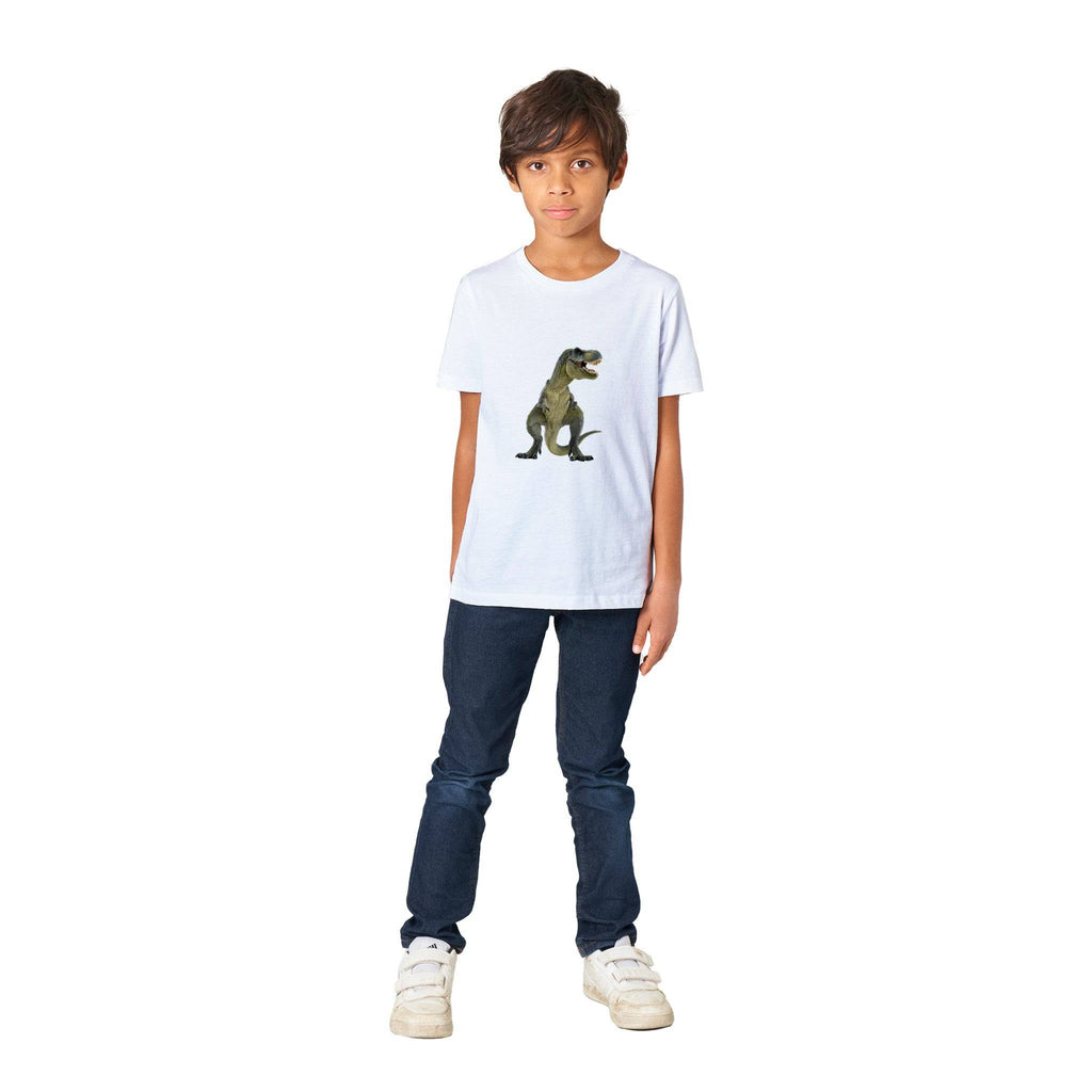 Organic Kids Crewneck T-shirt/Dinosaur