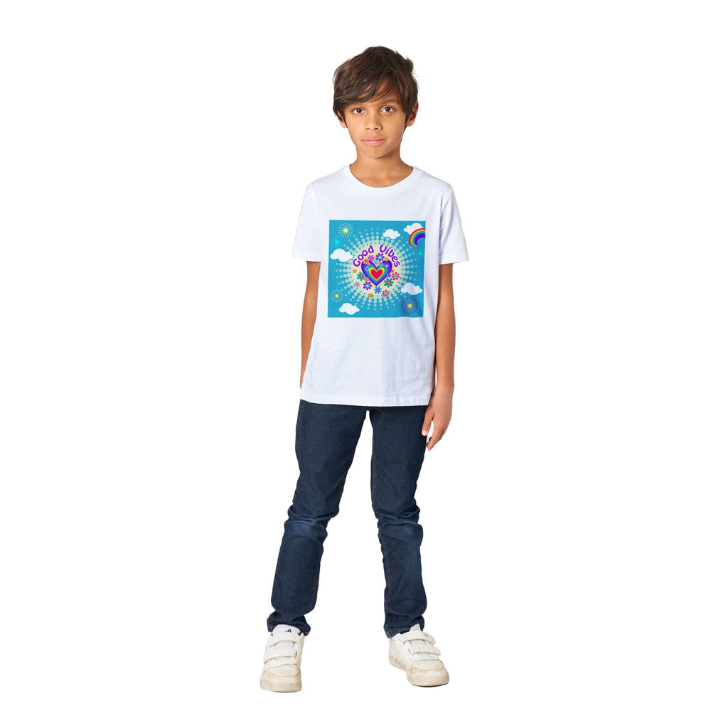 Organic Kids Crewneck T-shirt/Good-Vibes-Only