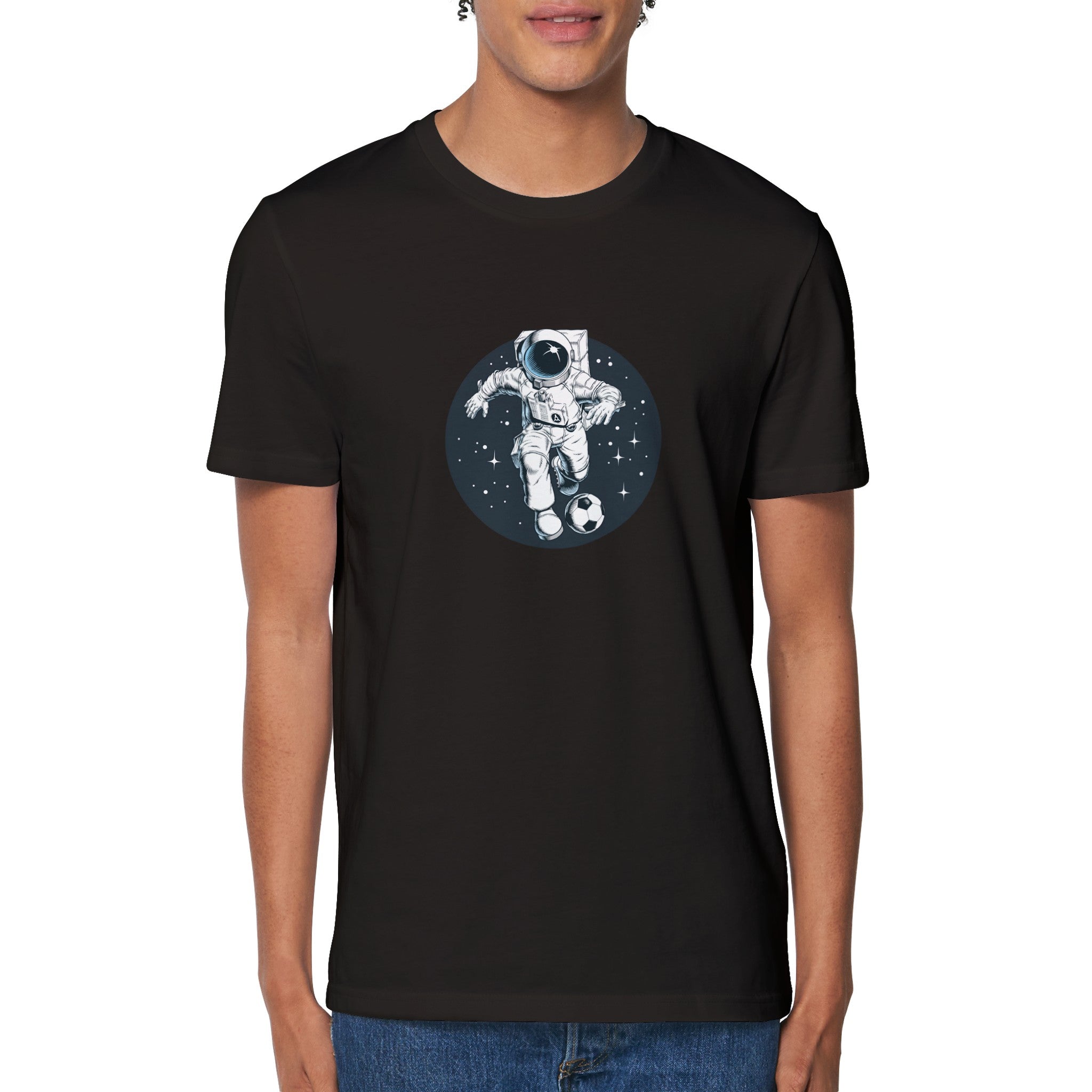 100% Organic Unisex T-shirt/Astronaut-Football