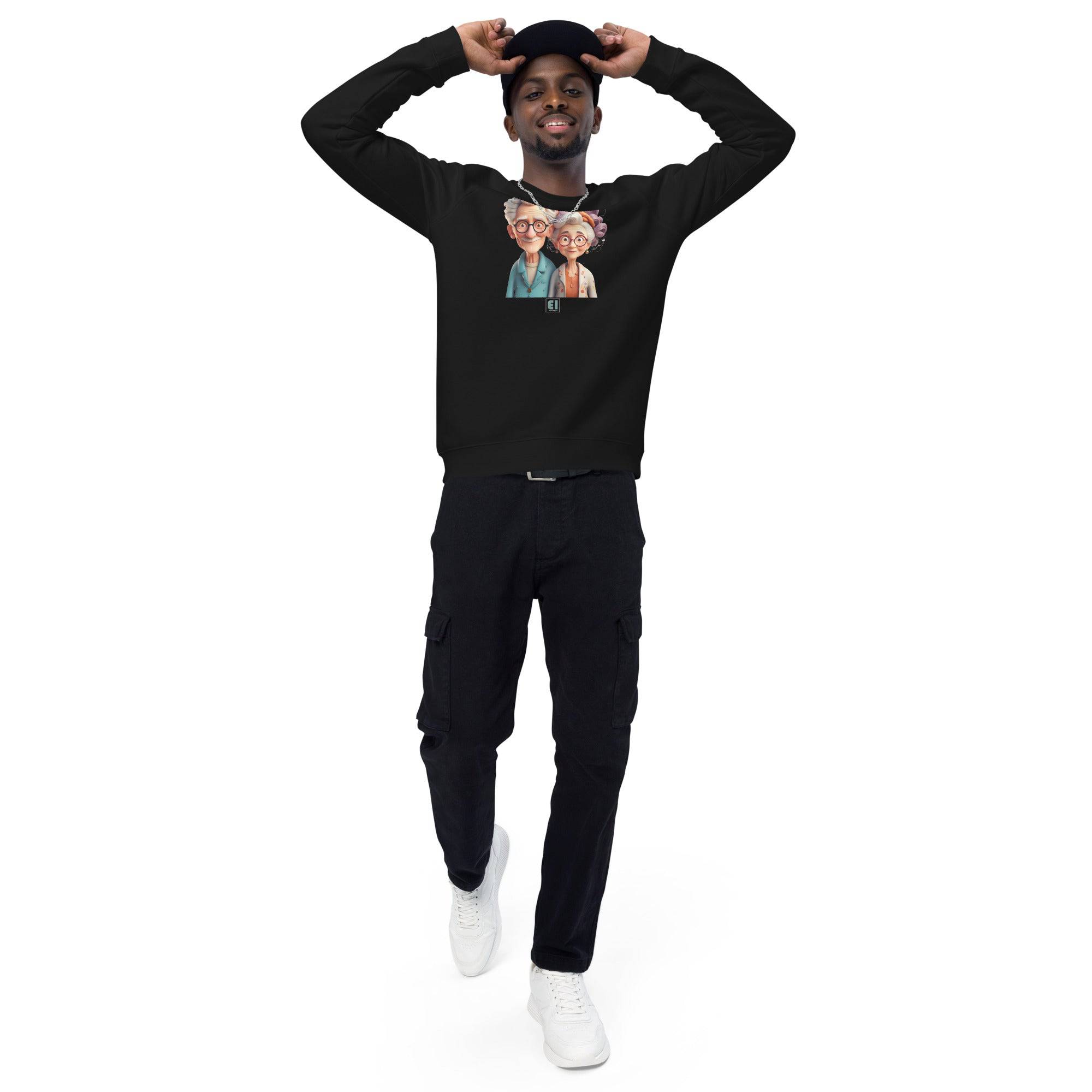 Unisex organic sweatshirt/Grandparents-Portrait