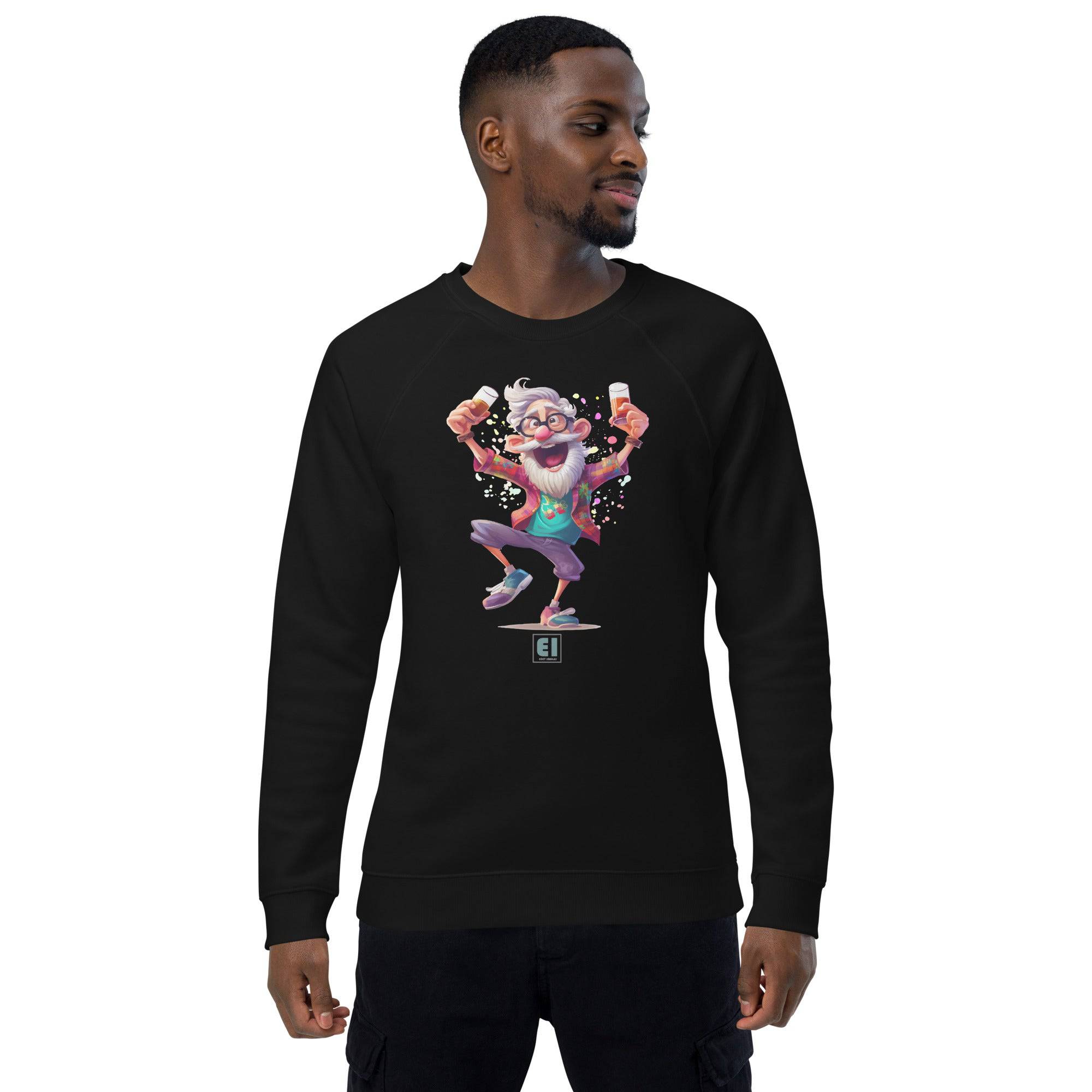 Unisex organic sweatshirt/Grandpa-Drinking