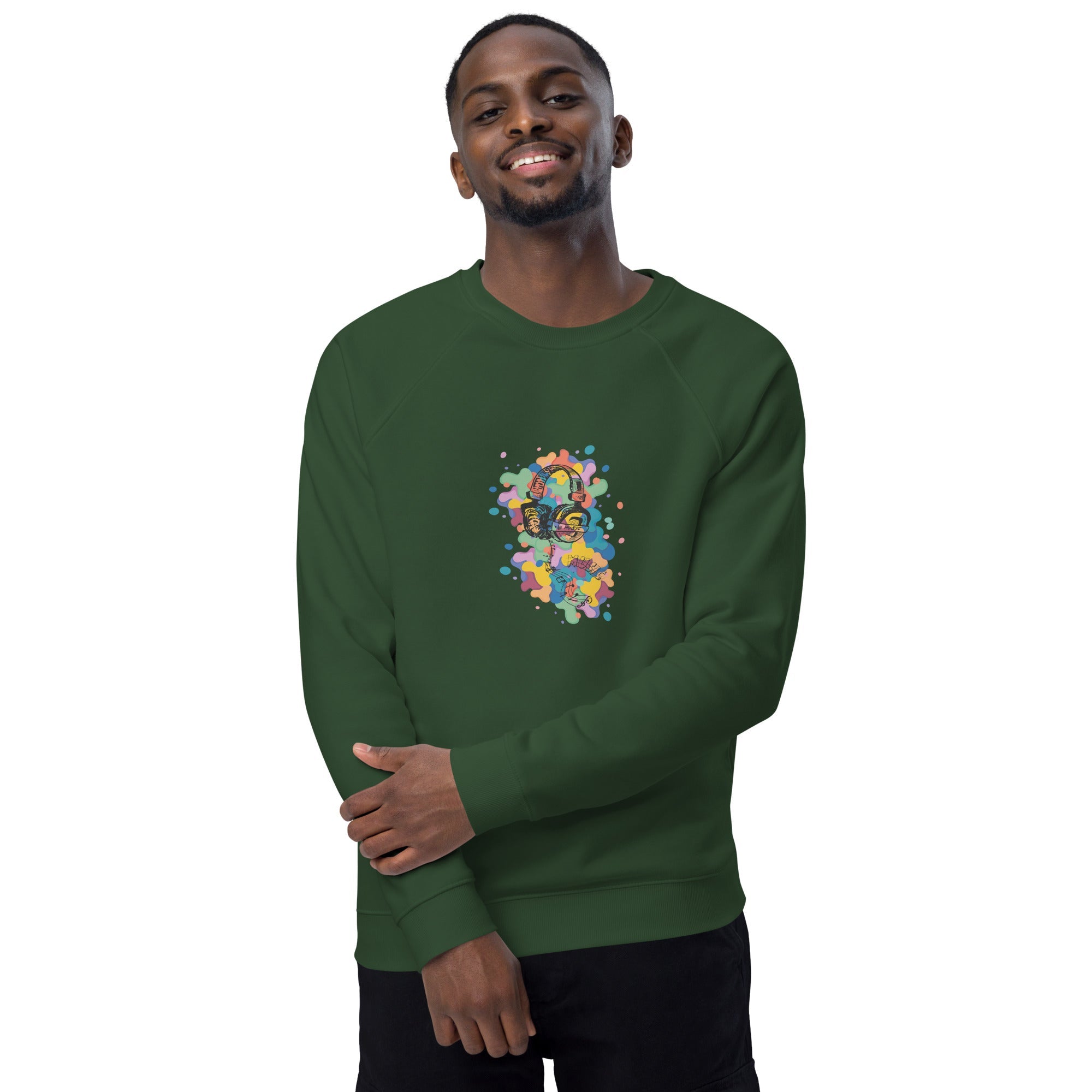 Unisex organic sweatshirt/Music-Colors