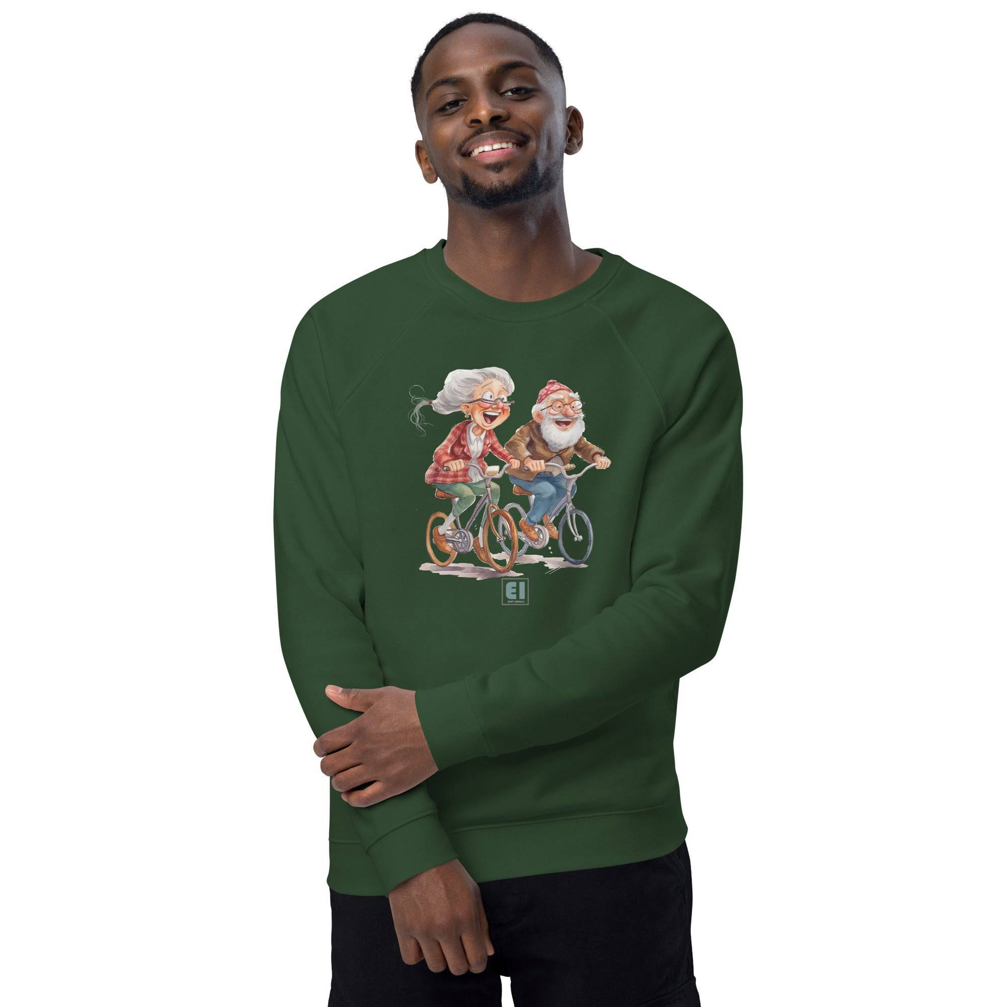 Unisex organic sweatshirt/Grandparents-Cycling