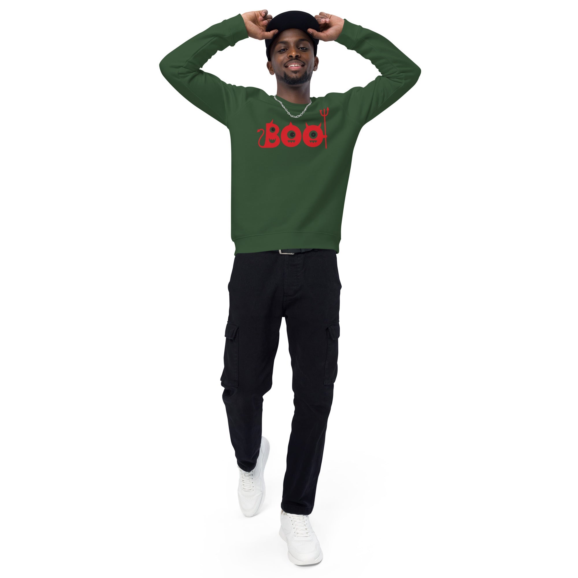 Unisex Organic Sweatshirt/Boo-Halloween