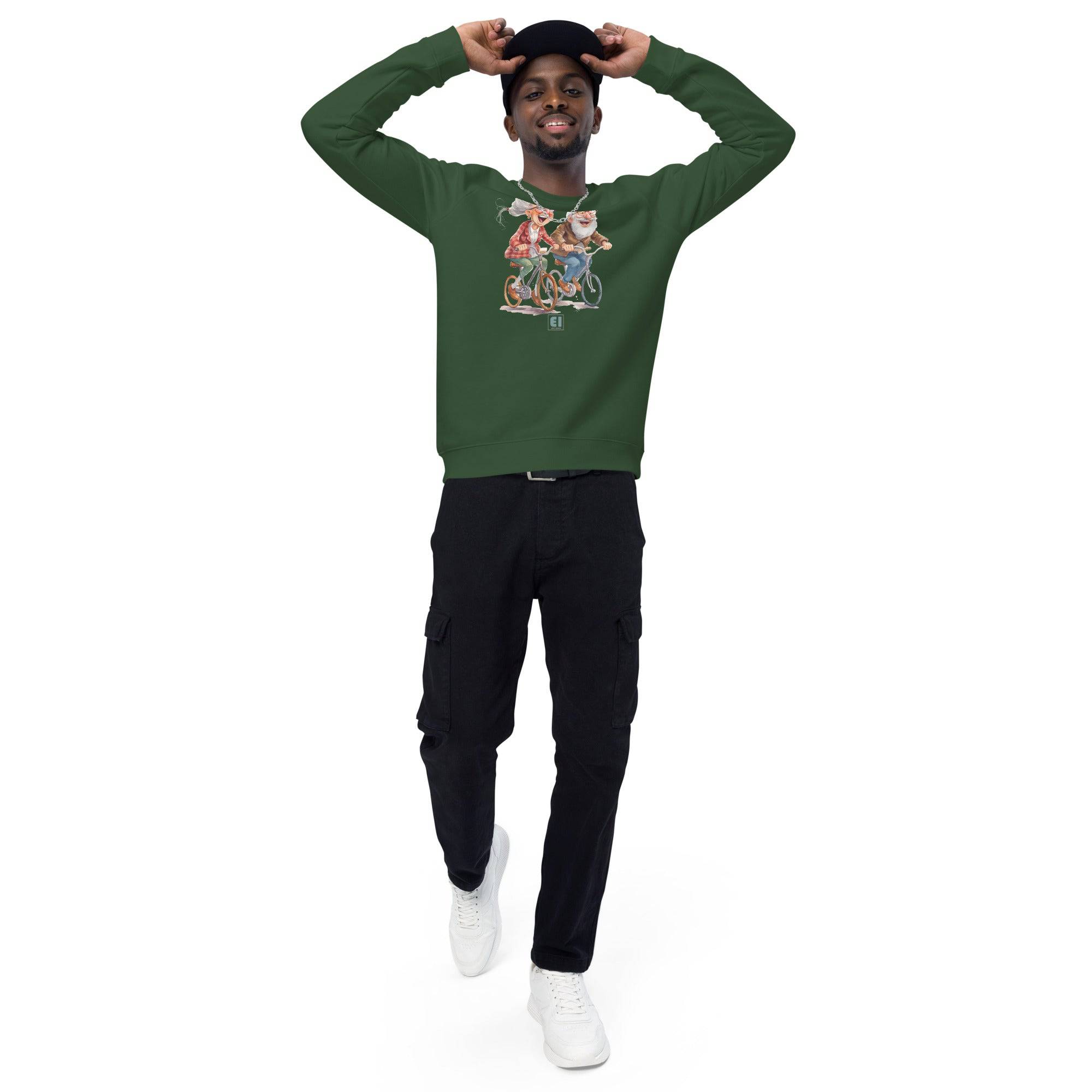 Unisex organic sweatshirt/Grandparents-Cycling