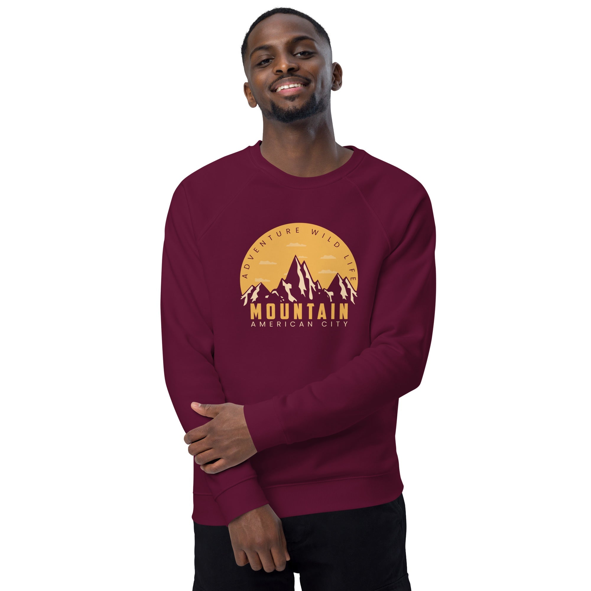 Unisex organic sweatshirt/Adventure-Mountains