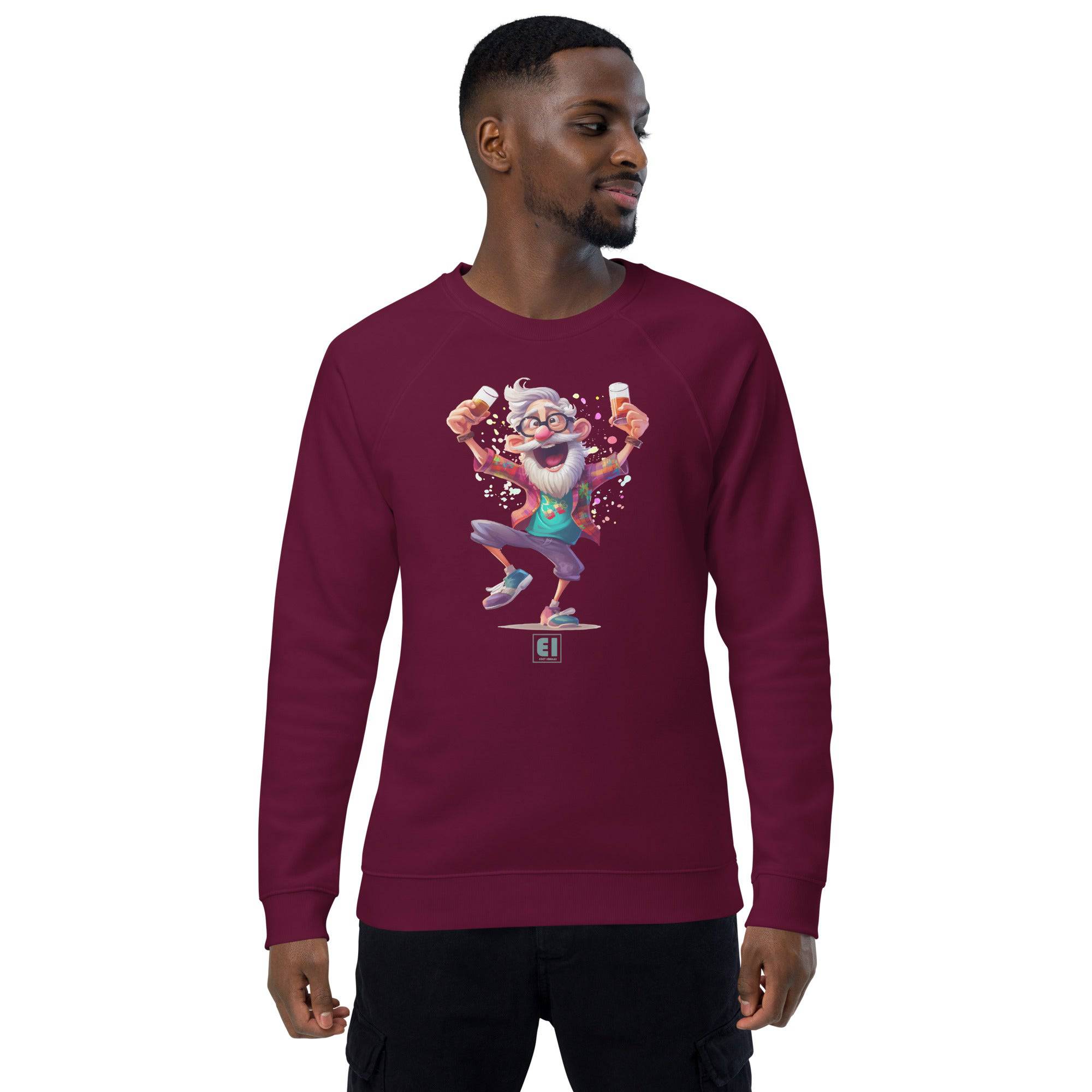 Unisex organic sweatshirt/Grandpa-Drinking