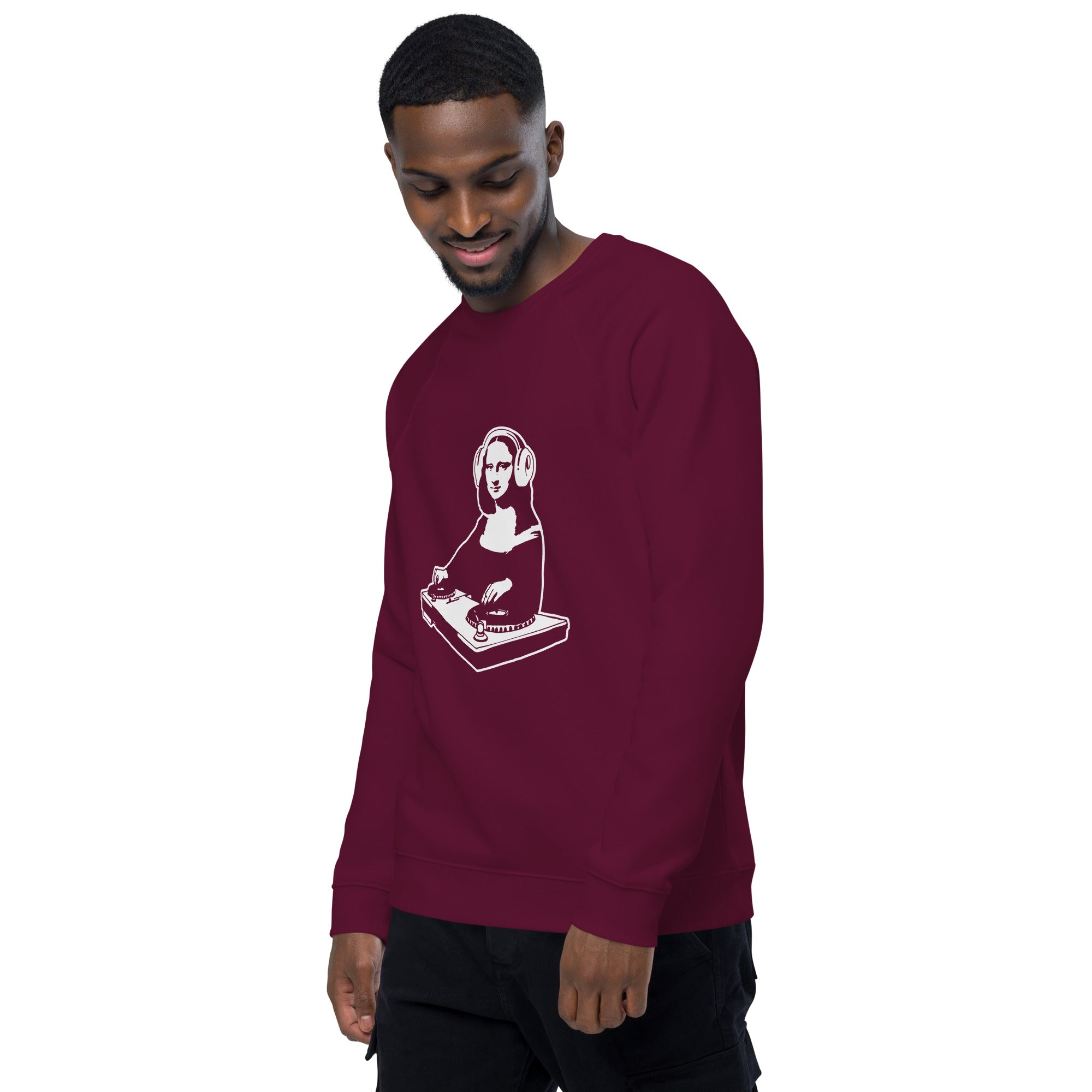 Unisex organic sweatshirt/Mona-Lisa-DJ