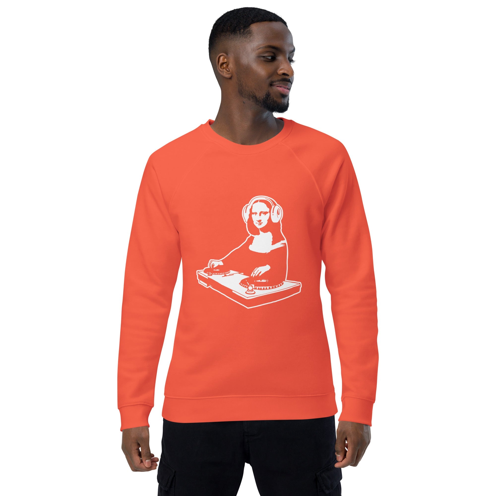 Unisex organic sweatshirt/Mona-Lisa-DJ