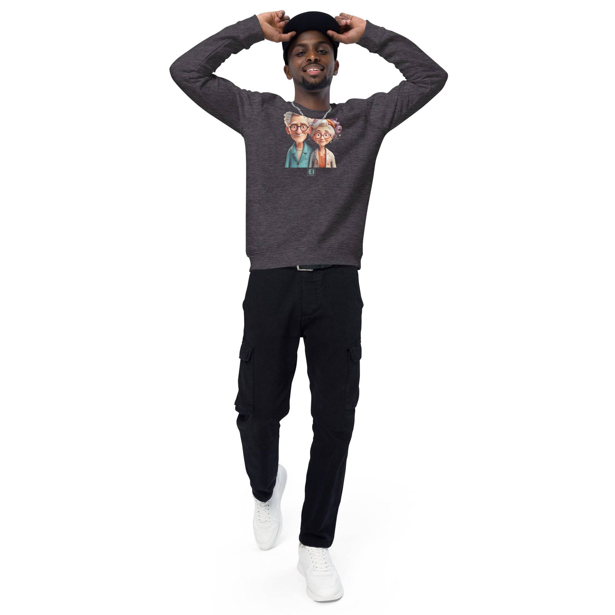 Unisex organic sweatshirt/Grandparents-Portrait