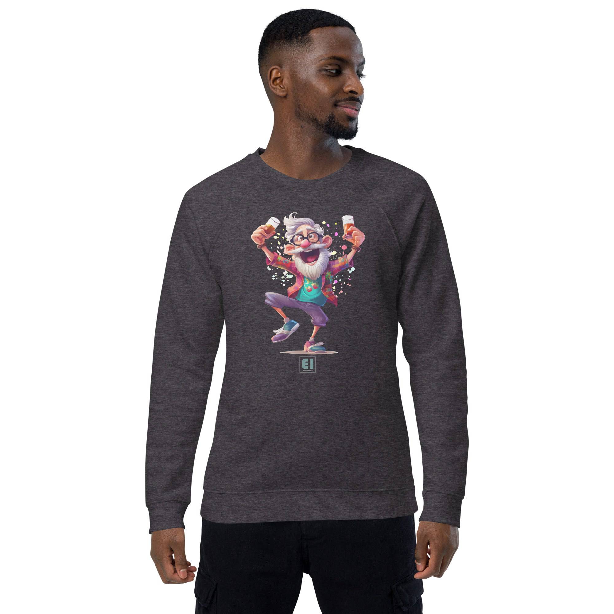 Unisex organic sweatshirt/Grandpa-Drinking