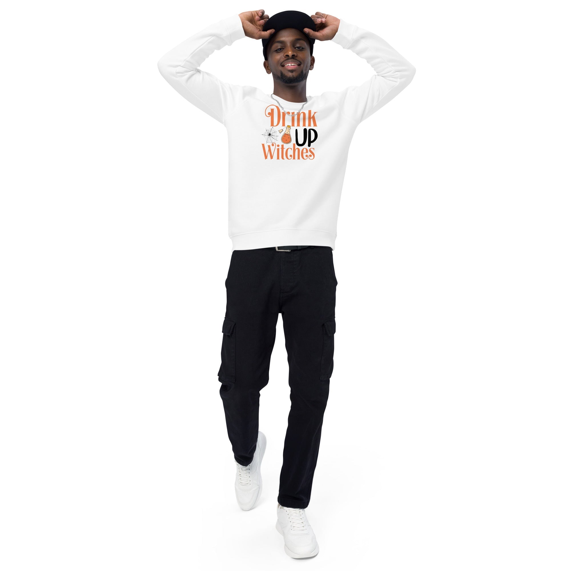 Unisex Organic Sweatshirt/Drink-Up-Withces-Halloween
