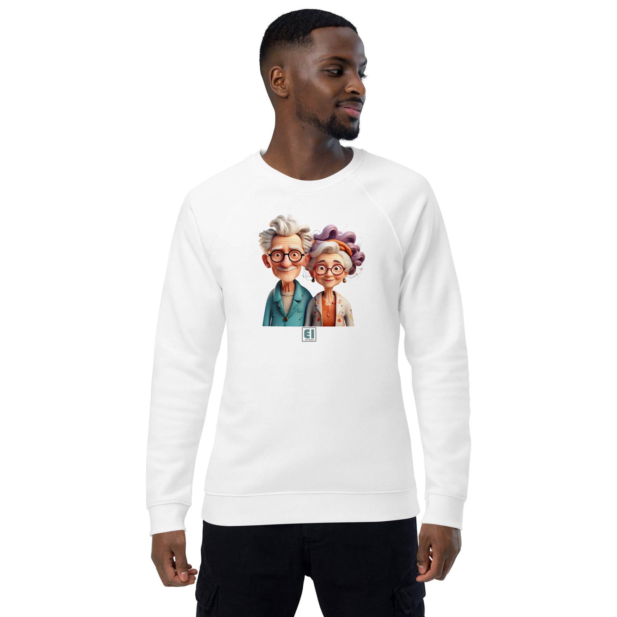 Unisex organic sweatshirt/Grandparents-Portrait