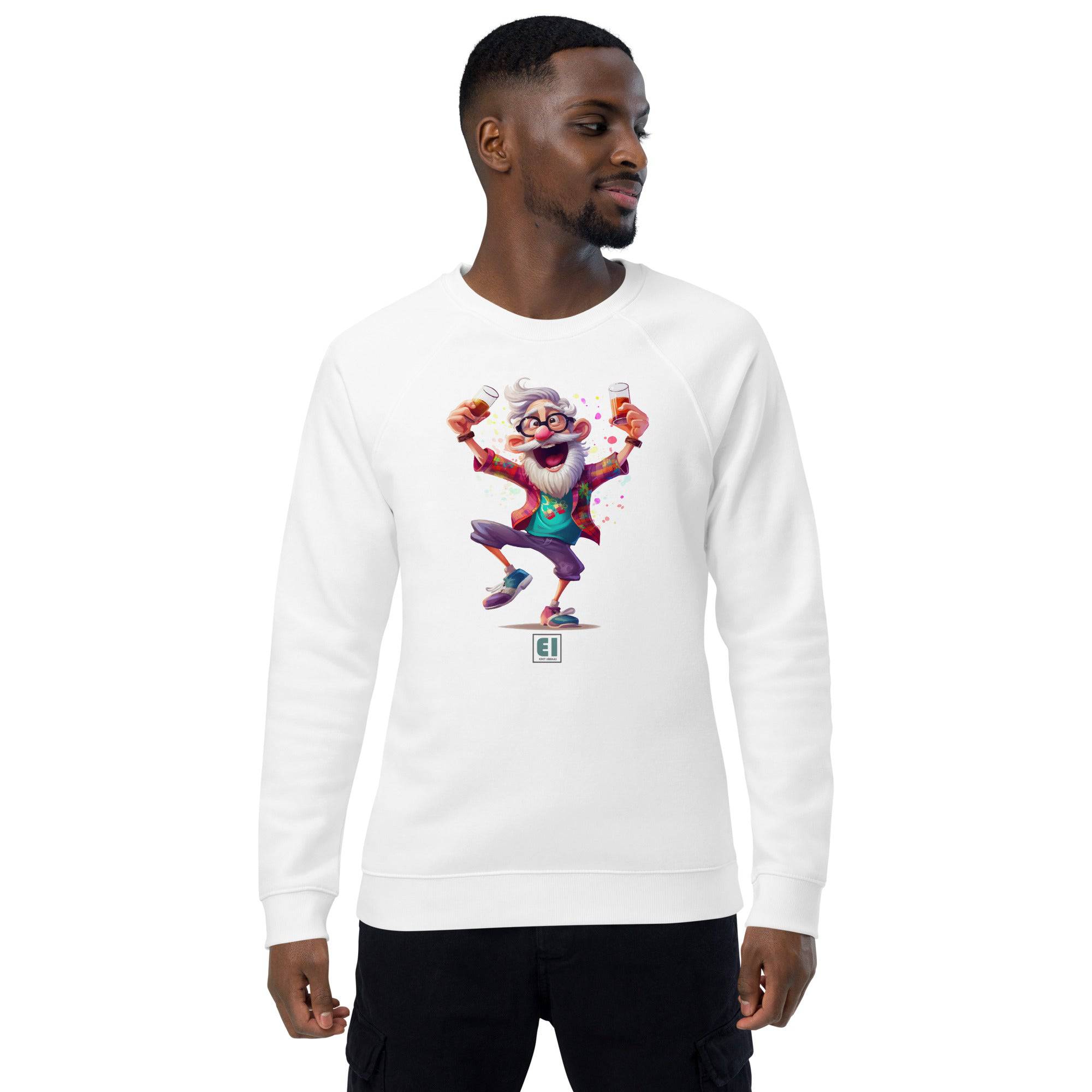 Unisex organic sweatshirt/Grandpa-Drinking