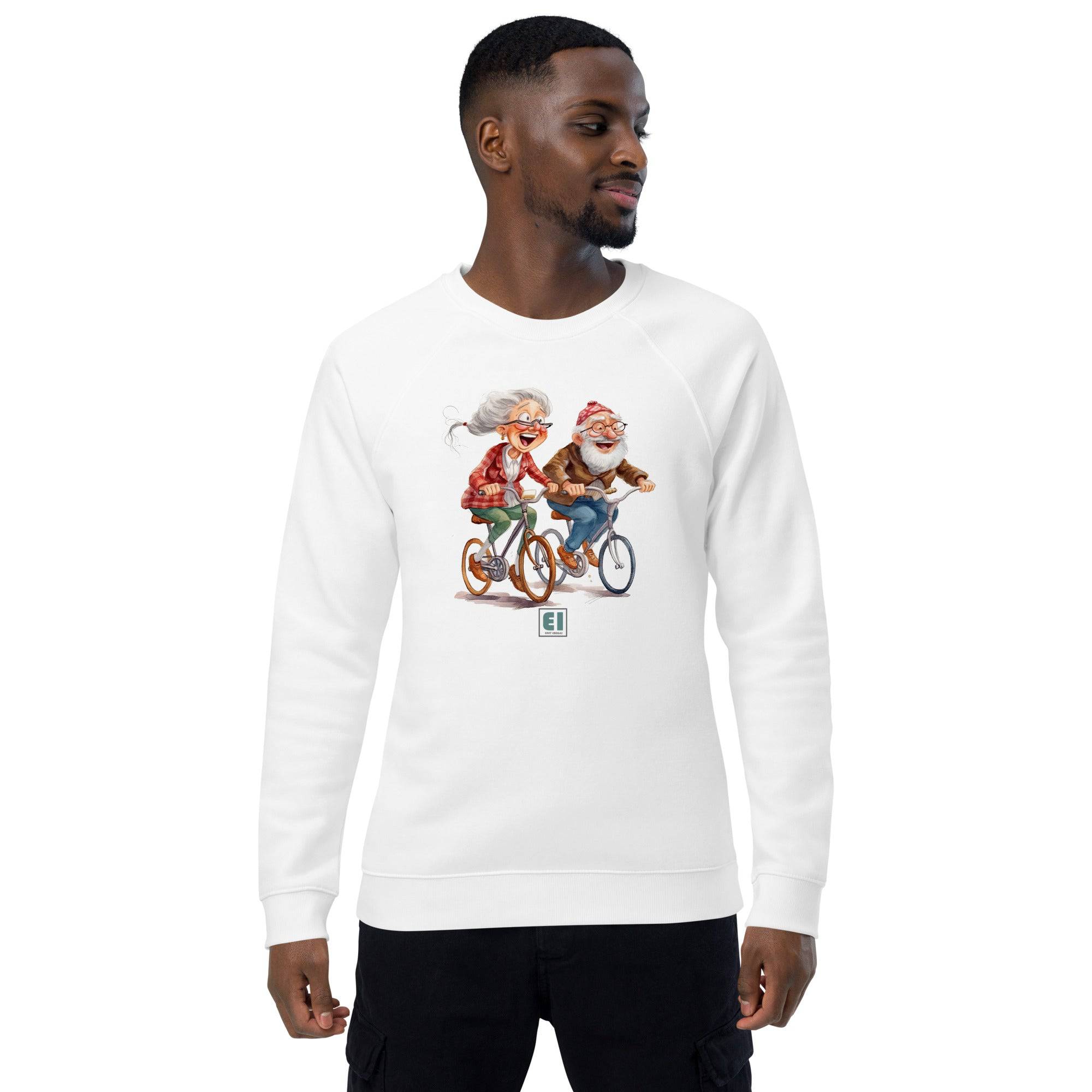 Unisex organic sweatshirt/Grandparents-Cycling